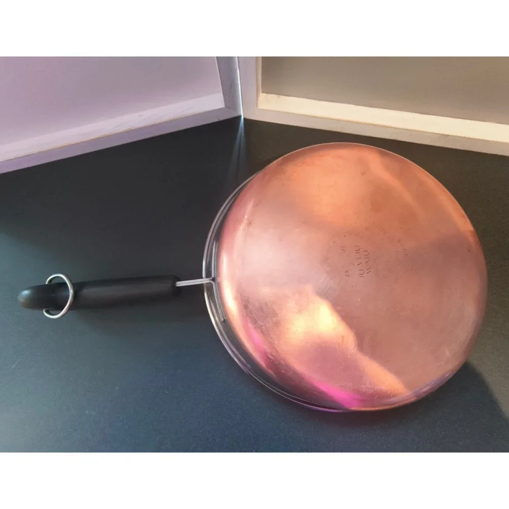 Vintage Revere Ware 8 Inch Skillet Copper‎ Clad Bottom Stainless Steel with Lid